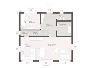 Fertighaus ELK Now 149 - Walmdach von ELK Fertighaus, Stadtvilla Grundriss 1