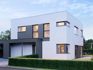 Fertighaus ELK Design 161 - Flachdach von ELK Fertighaus, Cubushaus Außenansicht 2