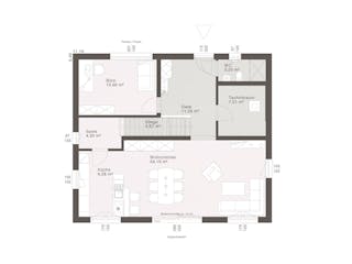 Fertighaus ELK Now 173 - Satteldach von ELK Fertighaus, Satteldach-Klassiker Grundriss 1