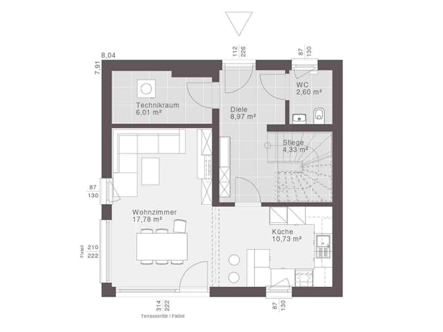 Fertighaus ELK Life 100 - Walmdach von ELK Fertighaus, Stadtvilla Grundriss 1
