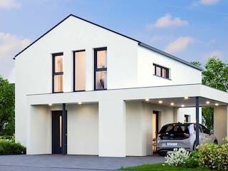 Fertighaus ELK Life 107 - Satteldach von ELK Fertighaus, Satteldach-Klassiker Außenansicht 2