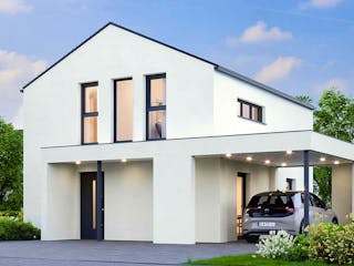 Fertighaus ELK Now 107 - Satteldach von ELK Fertighaus, Satteldach-Klassiker Außenansicht 2