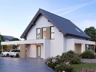 Fertighaus ELK Life 117 - Satteldach von ELK Fertighaus, Satteldach-Klassiker Außenansicht 2