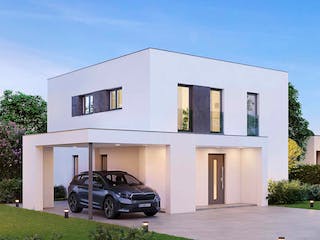 Fertighaus ELK Life 143 - Flachdach von ELK Fertighaus, Cubushaus Außenansicht 2