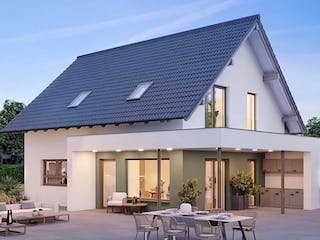 Fertighaus ELK Life 143 - Satteldach von ELK Fertighaus, Satteldach-Klassiker Außenansicht 2
