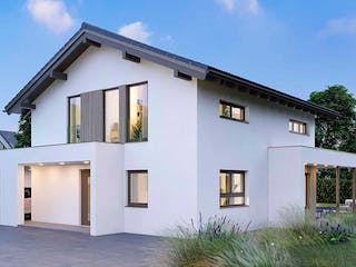 Fertighaus ELK Life 143 - Satteldach von ELK Fertighaus, Satteldach-Klassiker Außenansicht 4