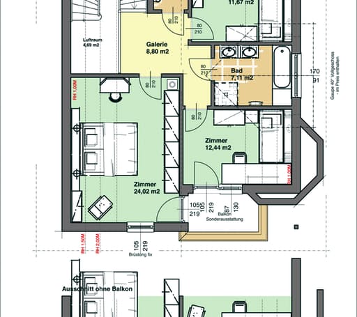 Fertighaus ELK Haus 155 (out) von ELK Fertighaus Schlüsselfertig ab 242095€, Satteldach-Klassiker Grundriss 1