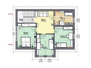 Fertighaus ELK Haus 169 SD von ELK Fertighaus - Österreich Schlüsselfertig ab 212900€, Satteldach-Klassiker Grundriss 2