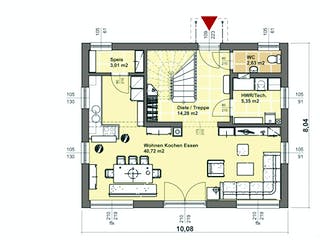 Fertighaus ELK Living 130 von ELK Fertighaus Schlüsselfertig ab 178901€, Stadtvilla Grundriss 2
