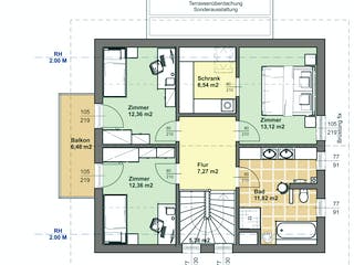 Fertighaus ELK Living 145 von ELK Fertighaus Schlüsselfertig ab 197993€, Satteldach-Klassiker Grundriss 1