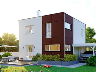 Fertighaus ELK Top Living 117 FD von ELK Fertighaus - Österreich Schlüsselfertig ab 166900€, Cubushaus Außenansicht 1