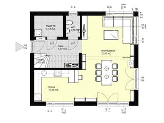 Fertighaus ELK Top Living 117 FD von ELK Fertighaus - Österreich Schlüsselfertig ab 166900€, Cubushaus Grundriss 1