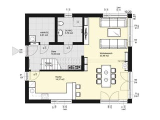 Fertighaus ELK Top Living 143 SD 42° von ELK Fertighaus - Österreich Schlüsselfertig ab 189900€, Grundriss 1