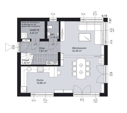 ELK AT Top Living 117 SD 25° Floorplan 1