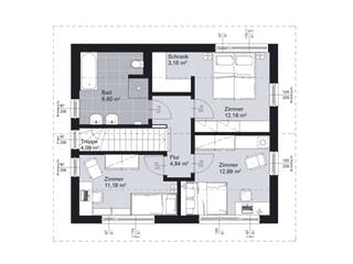 Fertighaus ELK Top Living 117 von ELK Fertighaus - Österreich Schlüsselfertig ab 201466€, Satteldach-Klassiker Grundriss 2