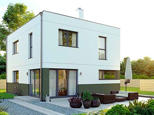 Fertighaus ELK Top Living 129 FD von ELK Fertighaus - Österreich Schlüsselfertig ab 213859€, Cubushaus Außenansicht 1