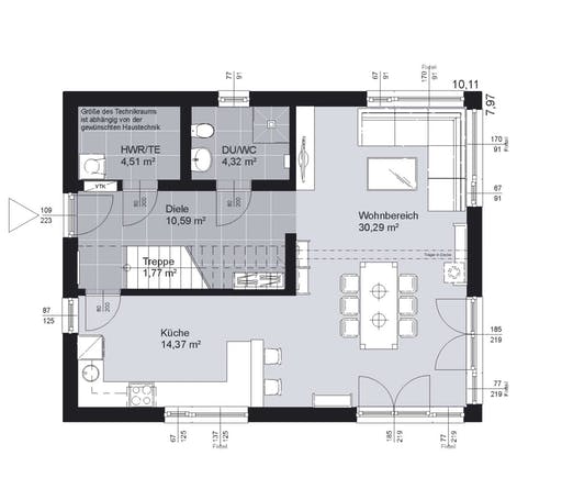 ELK AT Top Living 129 FD Floorplan 1