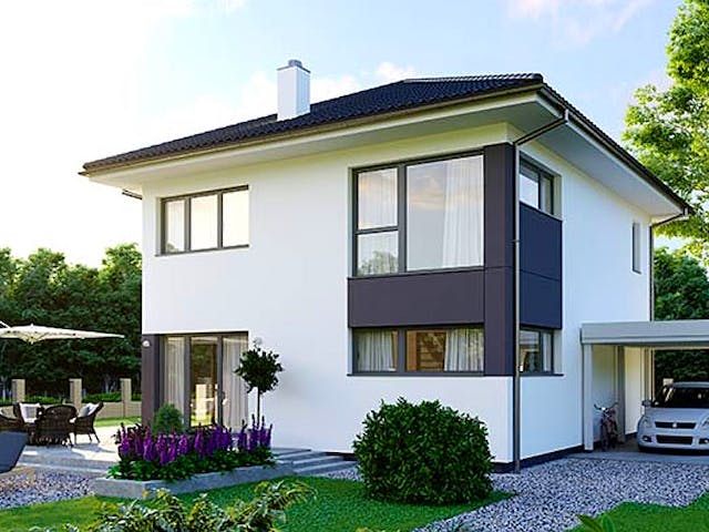 Fertighaus ELK Top Living 143 WD von ELK Fertighaus - Österreich Schlüsselfertig ab 225043€, Stadtvilla Außenansicht 1