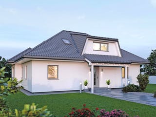 Fertighaus ELK HAUS BU 109 Walmdach 25° von ELK Fertighaus Schlüsselfertig ab 212845€, Bungalow Außenansicht 2
