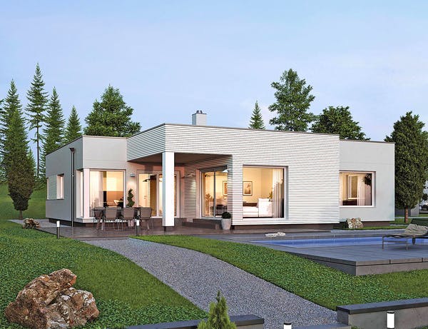 Außenansicht ELK HAUS BU 140 Flachdach