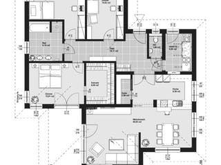 Fertighaus ELK HAUS BU 140 Flachdach von ELK Fertighaus Schlüsselfertig ab 264152€, Bungalow Grundriss 1