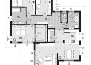 ELK HAUS BU 140 Flachdach Grundriss