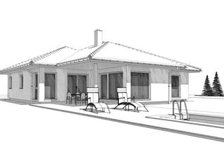 Fertighaus ELK HAUS BU 140 Walmdach 25° von ELK Fertighaus Schlüsselfertig ab 256860€, Bungalow Außenansicht 1