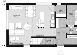 ELK HAUS 132 Flachdach Grundriss