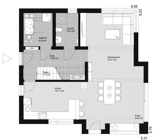ELK HAUS 145 Flachdach Floorplan 1