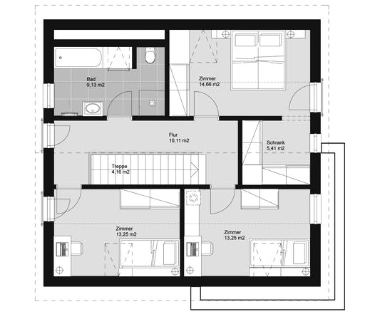ELK HAUS 145 Flachdach Floorplan 2