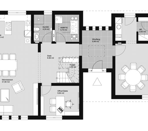 ELK HAUS 153 Satteldach Floorplan 1