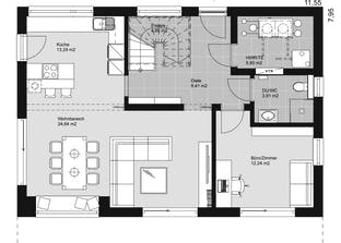 ELK HAUS 158 Flachdach Grundriss