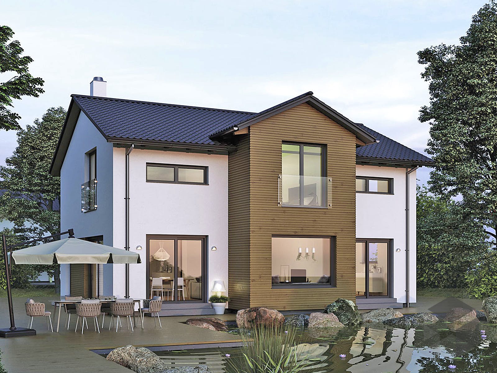 Einfamilienhaus Elk Haus 158 Satteldach 25 Von Elk Fertighaus Fertighaus De