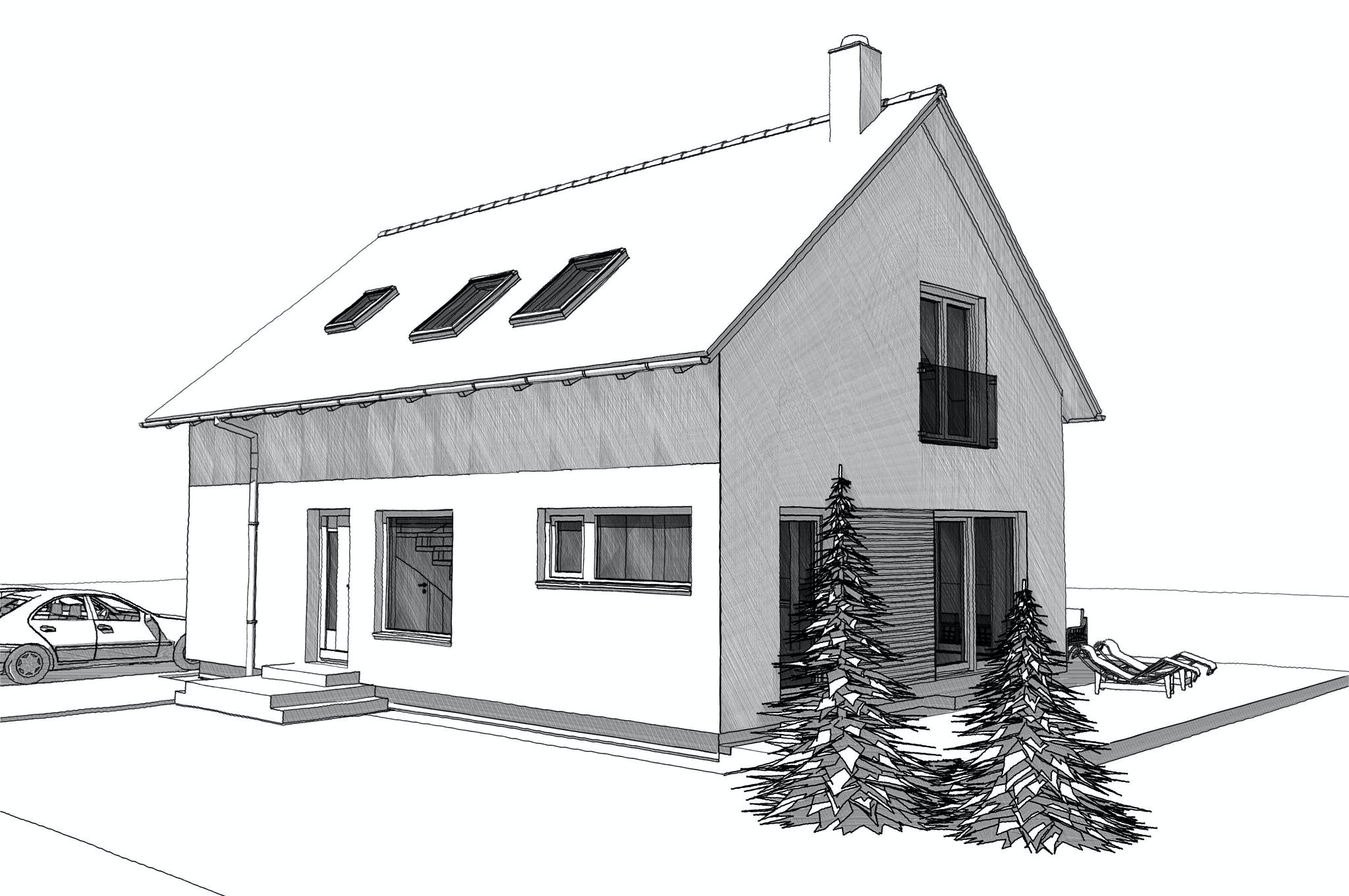 Einfamilienhaus ELK HAUS 158 Satteldach 40° von ELK Fertighaus Fertighaus.de