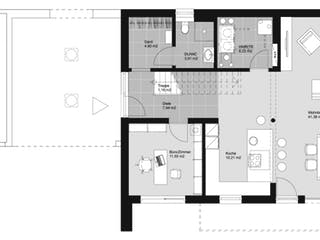 Fertighaus ELK HAUS 174 Flachdach von ELK Fertighaus Schlüsselfertig ab 315045€, Cubushaus Grundriss 1