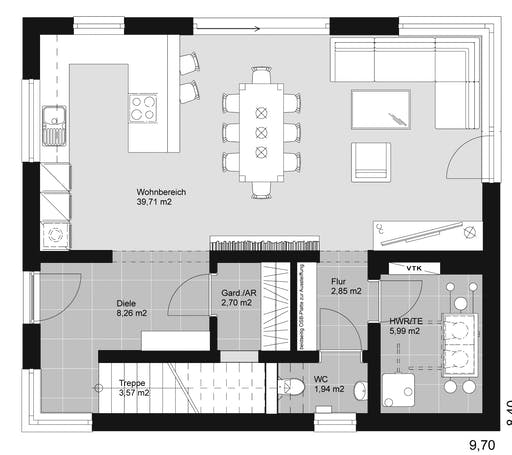 ELK HAUS 178 Flachdach Floorplan 1