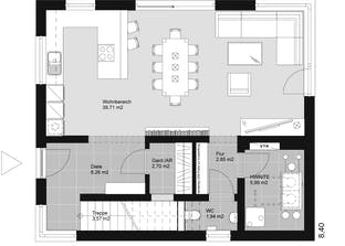 ELK HAUS 178 Flachdach Grundriss