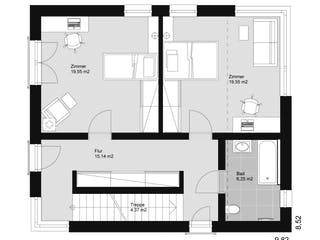 Fertighaus ELK HAUS 178 Flachdach von ELK Fertighaus Schlüsselfertig ab 295639€, Cubushaus Grundriss 2
