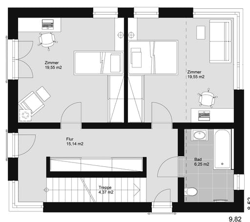 ELK HAUS 178 Flachdach Floorplan 2