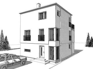 Fertighaus ELK HAUS 178 Flachdach von ELK Fertighaus Schlüsselfertig ab 295639€, Cubushaus Außenansicht 6