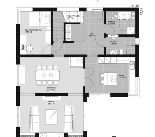 ELK HAUS 186 Flachdach Floorplan 1