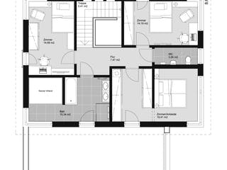 Fertighaus ELK HAUS 186 Flachdach von ELK Fertighaus Schlüsselfertig ab 313488€, Cubushaus Grundriss 2