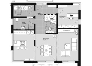 ELK HAUS 189 Flachdach Grundriss