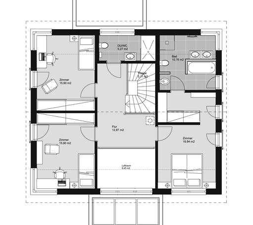 ELK HAUS 189 Satteldach 25° Floorplan 2