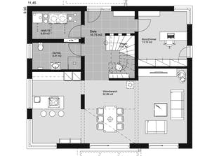 ELK HAUS 189 Walmdach Grundriss