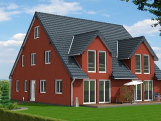 Fertighaus Emily-Rose 145 von Klaus Kowalski Immobilien Schlüsselfertig ab 162064€, Satteldach-Klassiker Außenansicht 2