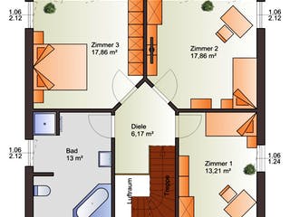 Fertighaus Eos 142 von Bärenhaus Schlüsselfertig ab 235987€, Stadtvilla Grundriss 2