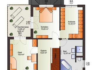 Fertighaus Eos 169 von Bärenhaus Schlüsselfertig ab 274876€, Stadtvilla Grundriss 2