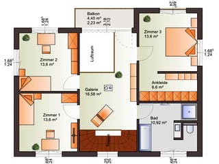 Fertighaus Eos 170 von Bärenhaus Schlüsselfertig ab 262353€, Stadtvilla Grundriss 2