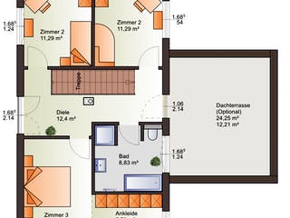 Fertighaus Eos 176 von Bärenhaus Schlüsselfertig ab 271917€, Stadtvilla Grundriss 2